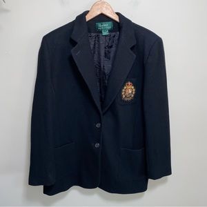 ralph lauren crested blazer plus size